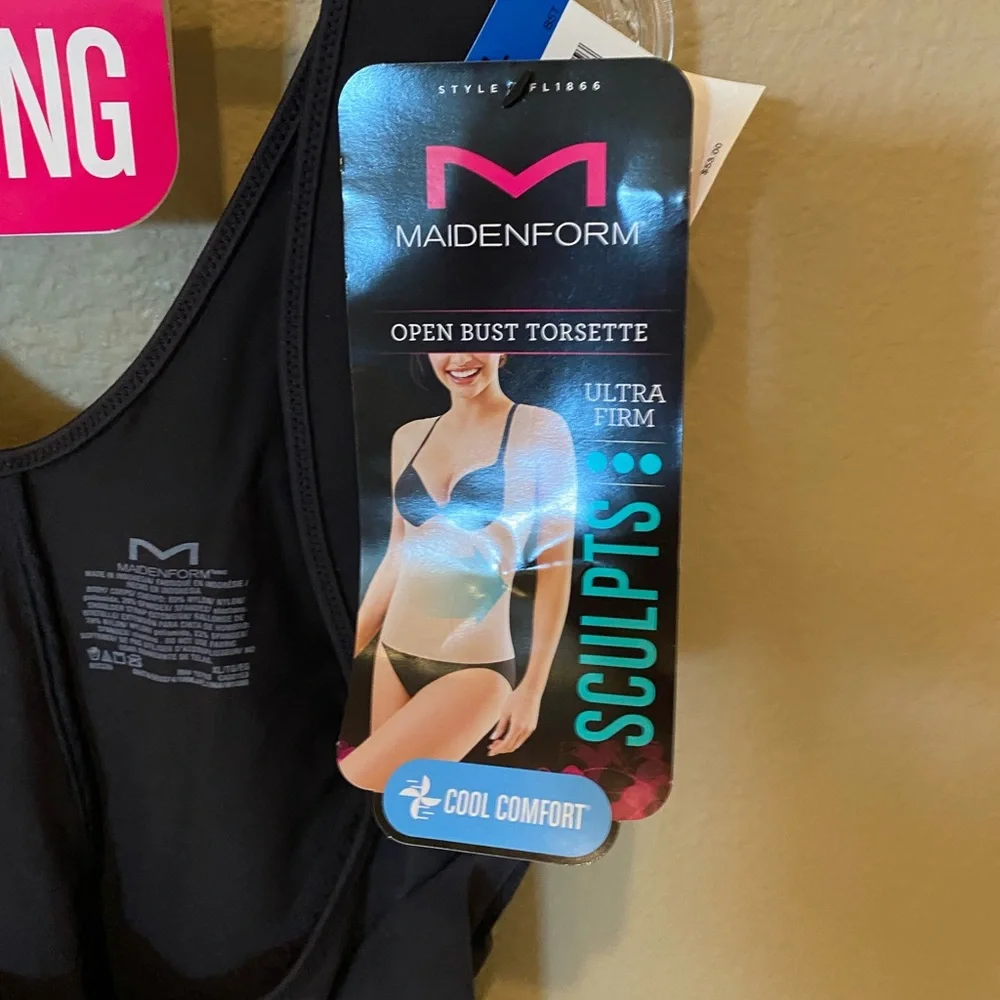 💥 SALE NWT Open Bust Torsette with Cooling in Black - Picture 3 of 7